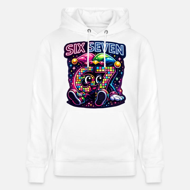 Six Seven 67 Carnival Søt trendgave - Stanley/Stella CRUISER økologisk unisex-hettegenser - hvit