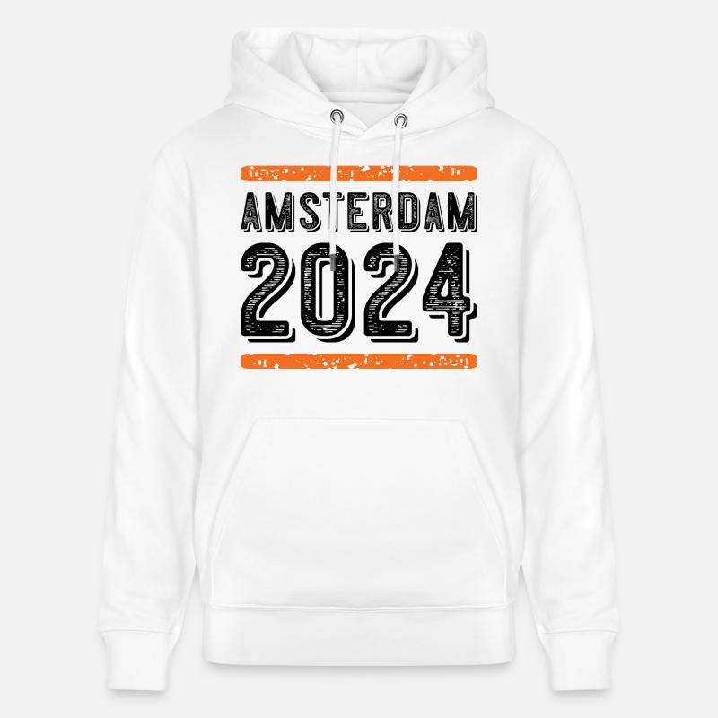 Millésime 2024 d’Amsterdam - Sweat à capuche bio CRUISER Stanley/Stella Unisexe - blanc