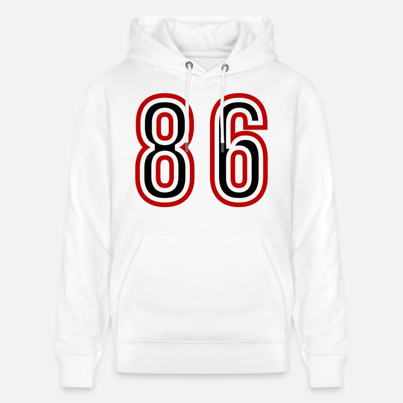 86 Nombre d’années Jersey - Sweat à capuche bio CRUISER Stanley/Stella Unisexe - blanc