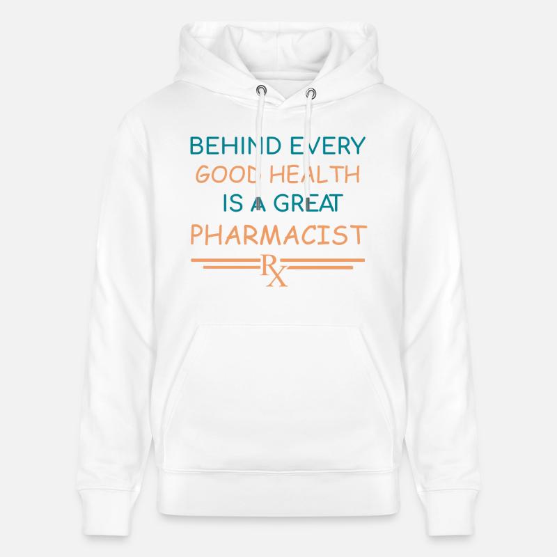 Pharmacien | À la vôtre - Sweat à capuche bio CRUISER Stanley/Stella Unisexe - blanc