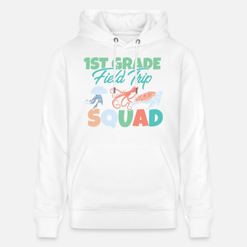 1. Klasse Exkursionstrupp Spaß Meeresbewohner - Stanley/Stella Unisex Bio-Hoodie CRUISER  - Weiß
