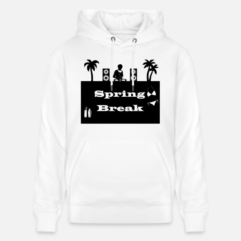 spring break noir - Sweat à capuche bio CRUISER Stanley/Stella Unisexe - blanc