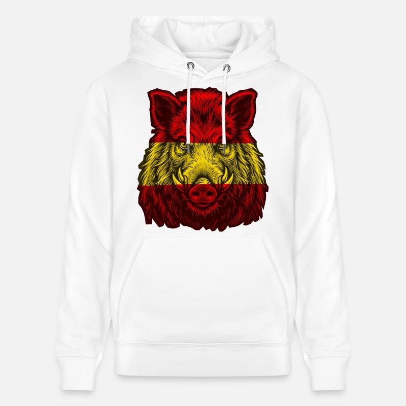 Sanglier Drapeau espagnol espagnol - Sweat à capuche bio CRUISER Stanley/Stella Unisexe - blanc