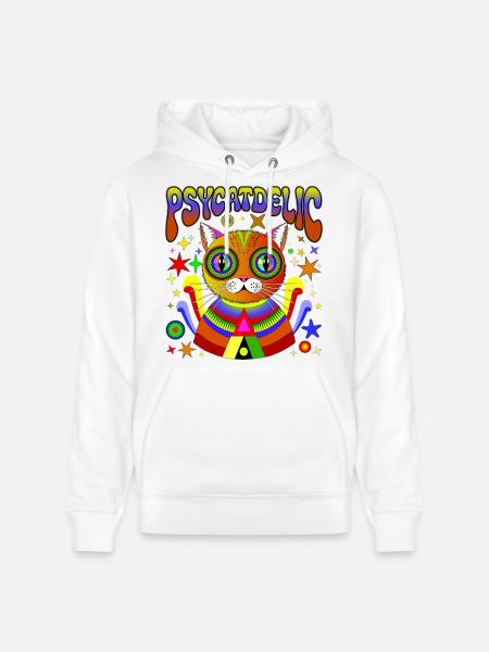 PSYCATDELIC - Stanley/Stella CRUISER Unisex Organic Hoodie - white