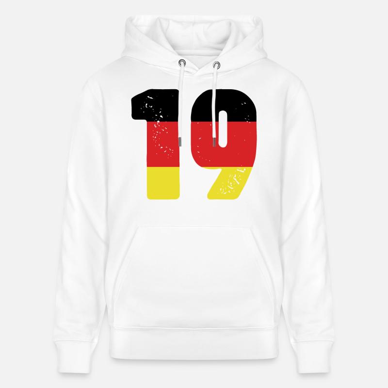 19 Numéro Jersey Allemagne - Sweat à capuche bio CRUISER Stanley/Stella Unisexe - blanc
