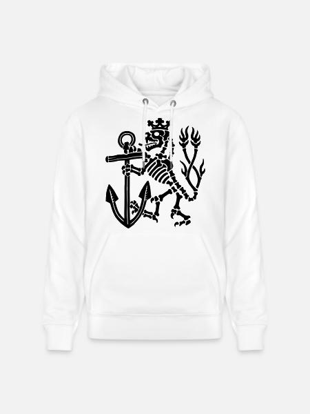 Löwe_black - Sweat à capuche bio CRUISER Stanley/Stella Unisexe - blanc