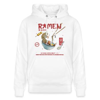 Ramen - Stanley/Stella Unisex Bio-Hoodie CRUISER  - Weiß - Vorne - Alina (178cm) & Michal (187cm)
