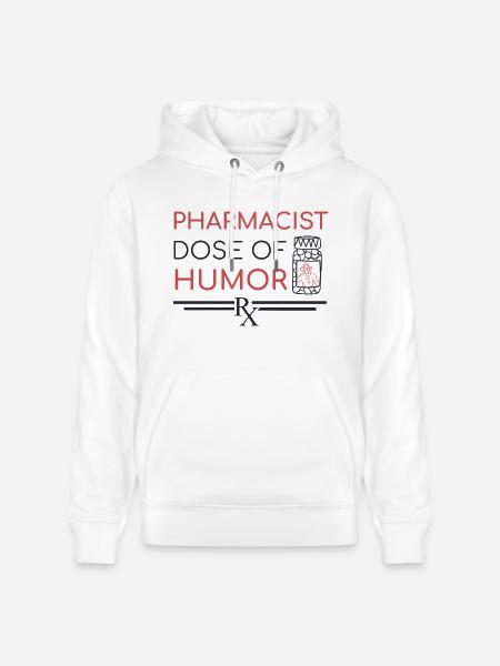 Pharmacien | Dose d’humour - Sweat à capuche bio CRUISER Stanley/Stella Unisexe - blanc