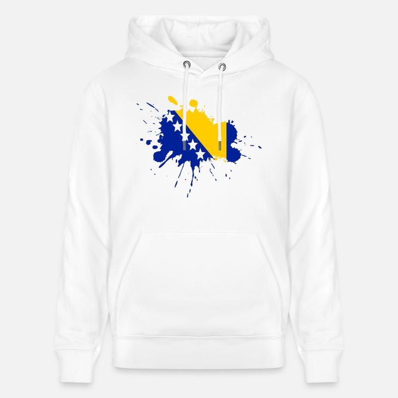 Conception du drapeau de Bosnie - Sweat à capuche bio CRUISER Stanley/Stella Unisexe - blanc