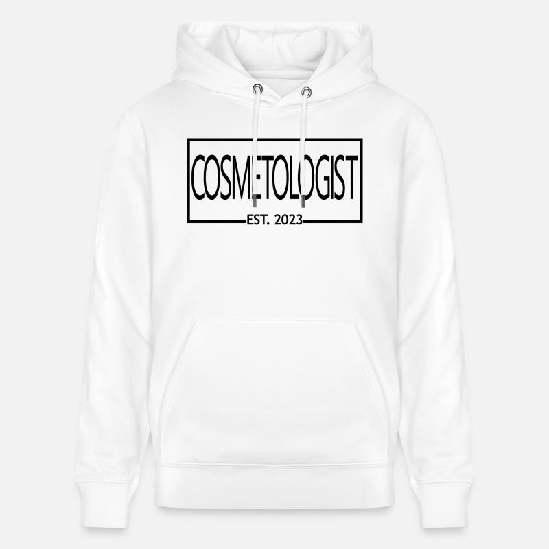 Cosmétologue Est. 2023 Cosmétologue diplômé - Sweat à capuche bio CRUISER Stanley/Stella Unisexe - blanc