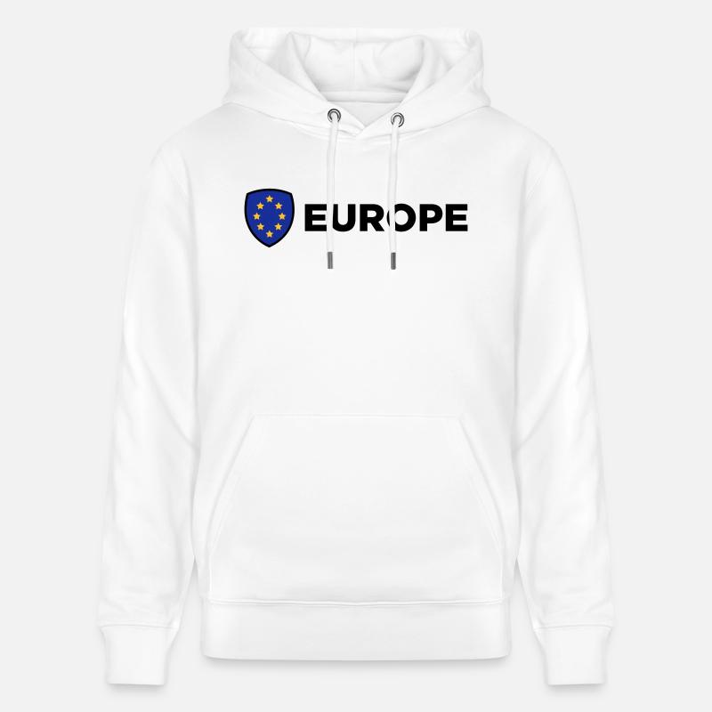 Le drapeau européen Union - Sweat à capuche bio CRUISER Stanley/Stella Unisexe - blanc