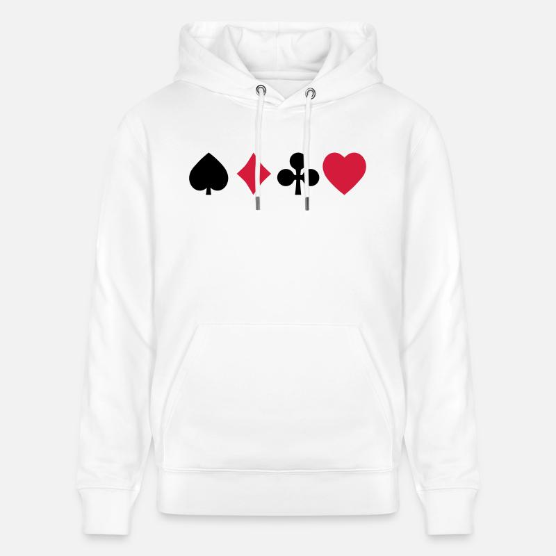 playing cards cartes à jouer - Sweat à capuche bio CRUISER Stanley/Stella Unisexe - blanc