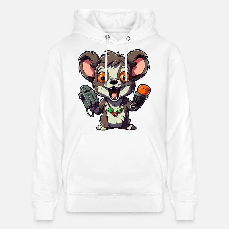 Chibi Rat Microphone Combo - Sweat à capuche bio CRUISER Stanley/Stella Unisexe - blanc