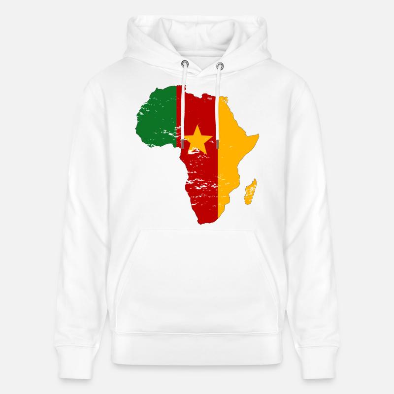 Drapeau du Sénégal Afrique utilisé - Sweat à capuche bio CRUISER Stanley/Stella Unisexe - blanc