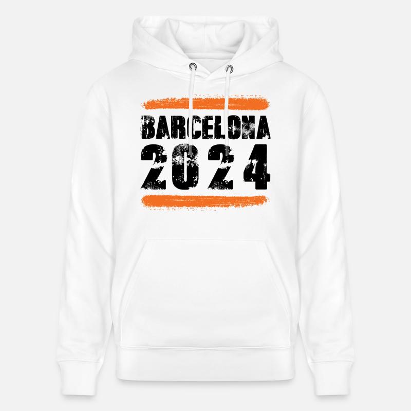 L’équipe de Barcelone 2024 - Sweat à capuche bio CRUISER Stanley/Stella Unisexe - blanc