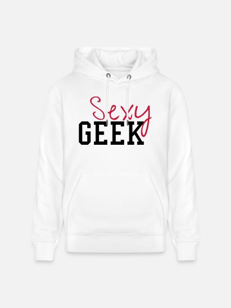 Sexy Geek - Stanley/Stella CRUISER Unisex Organic Hoodie - white