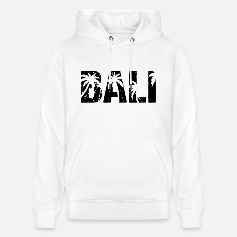 Bali Palmiers Indonésie Île Bali - Sweat à capuche bio CRUISER Stanley/Stella Unisexe - blanc