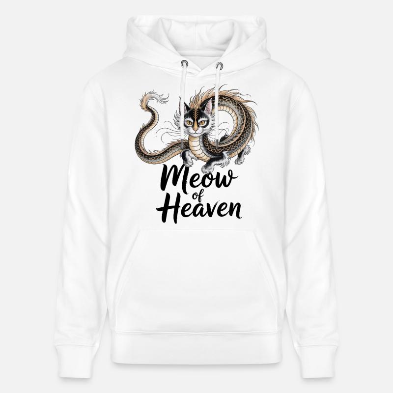 Chat dragon - Sweat à capuche bio CRUISER Stanley/Stella Unisexe - blanc