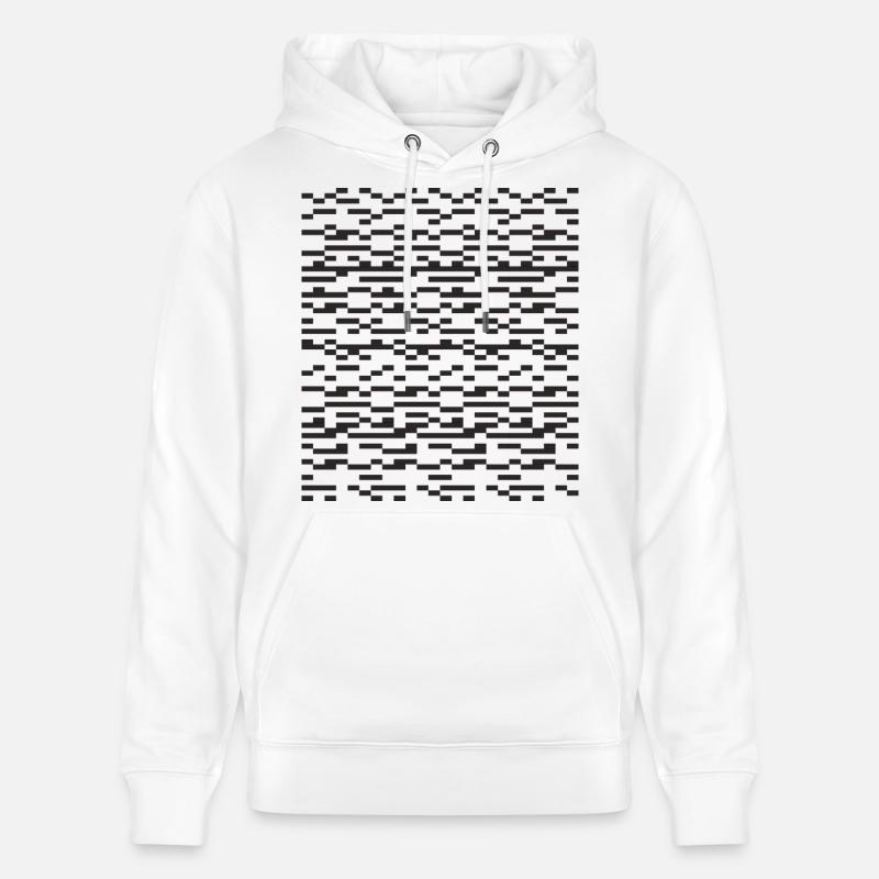 Noir Stripe pixeliges Glitch Grid - Stanley/Stella Unisex Bio-Hoodie CRUISER  - Weiß