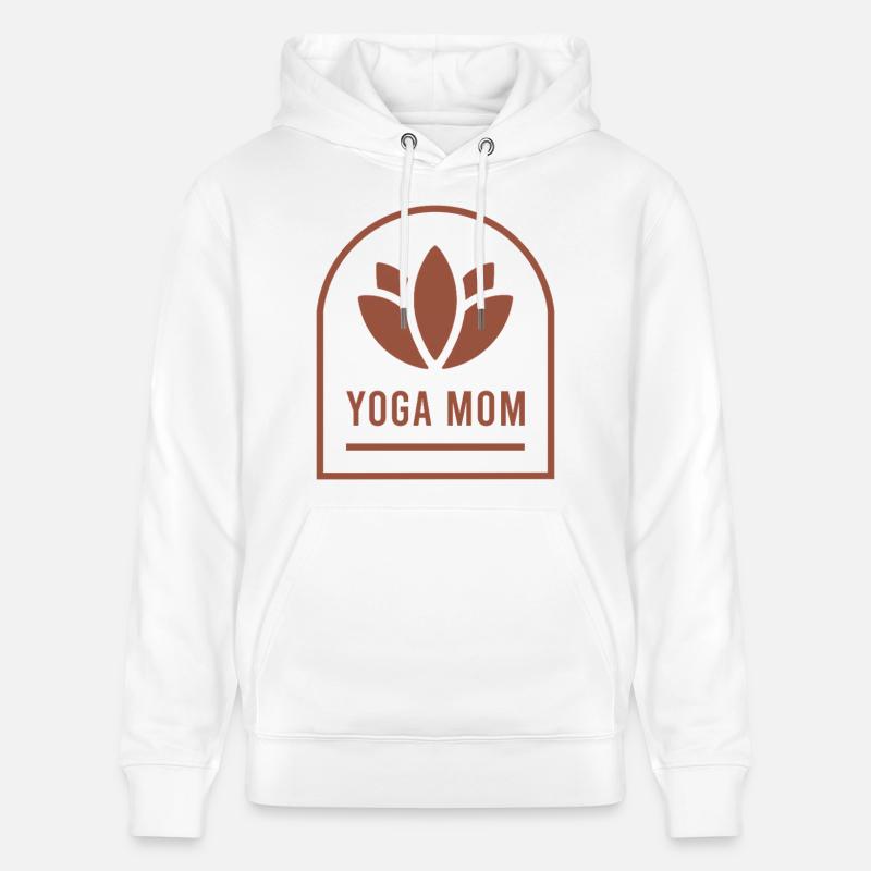 Yoga-Mama-Yogi-Mutter-Lotusblüte-Boho-Ästhetik - Stanley/Stella Unisex Bio-Hoodie CRUISER  - Weiß
