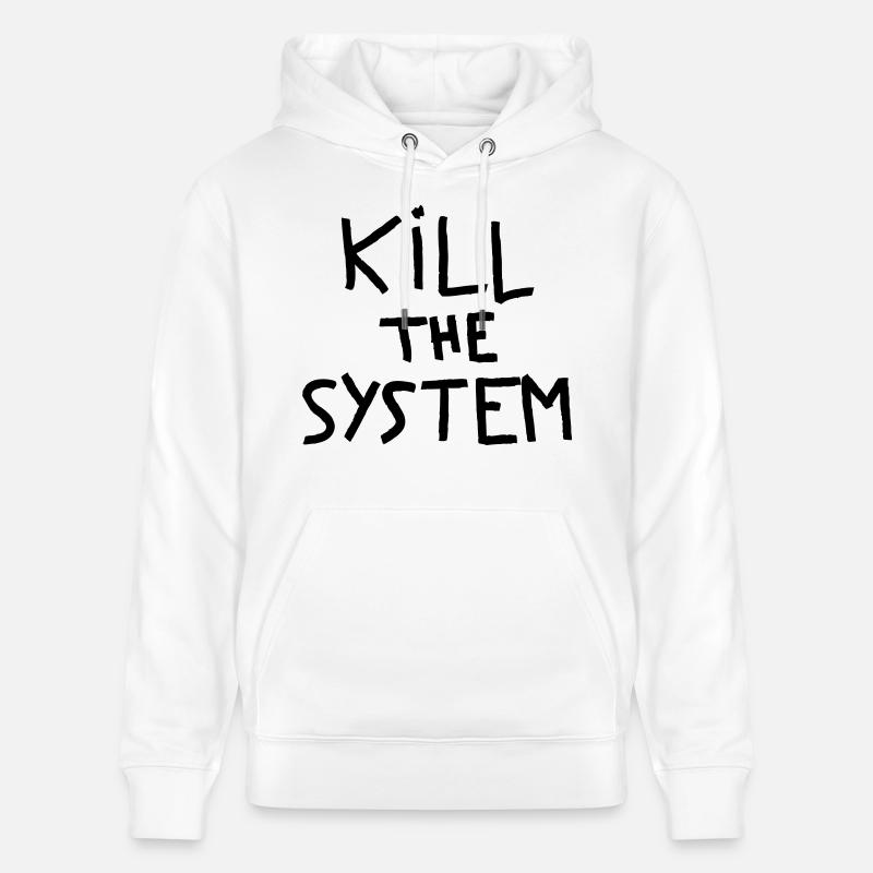 kill the system - Sweat à capuche bio CRUISER Stanley/Stella Unisexe - blanc