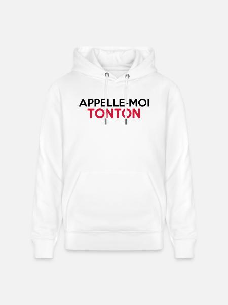 APPELLE-MOI TONTON - Sweat à capuche bio CRUISER Stanley/Stella Unisexe - blanc