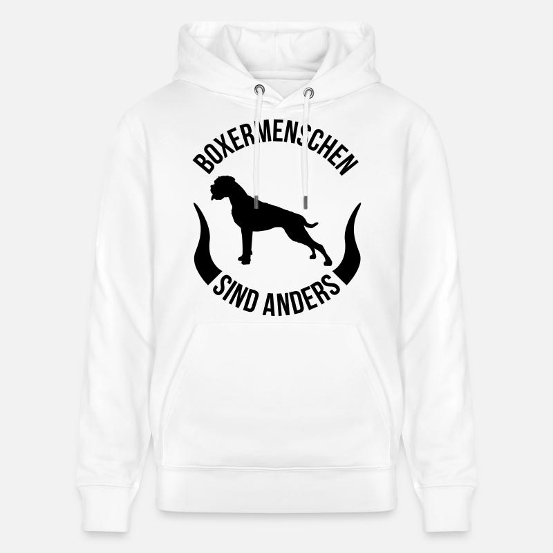 Boxermenschen sind anders - Stanley/Stella Unisex Bio-Hoodie CRUISER  - Weiß