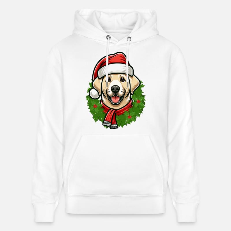 Noël Labrador Dog Friends - Sweat à capuche bio CRUISER Stanley/Stella Unisexe - blanc