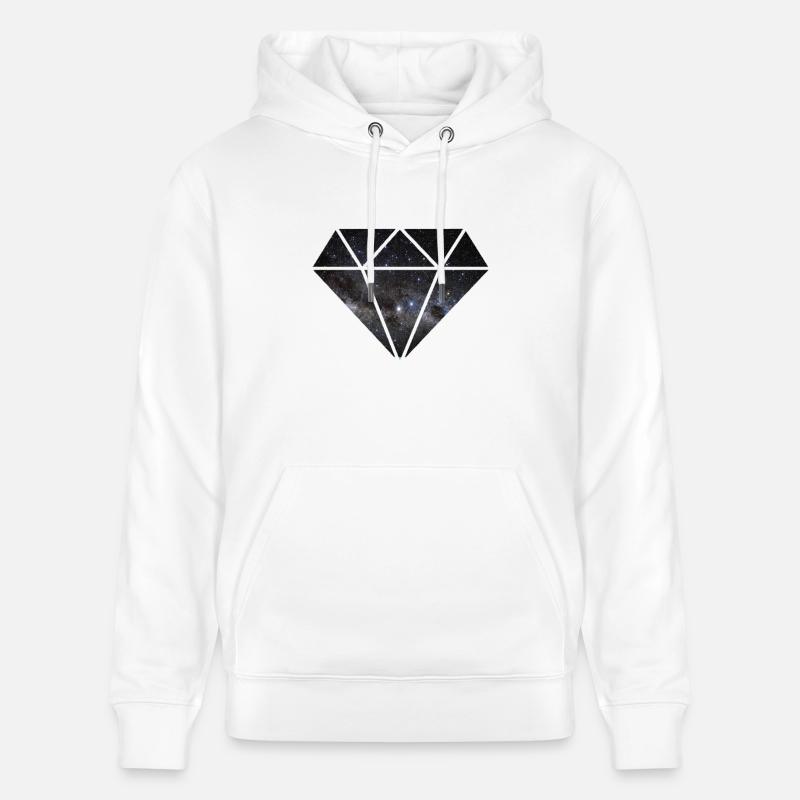 Diamant dans l'espace - Sweat à capuche bio CRUISER Stanley/Stella Unisexe - blanc