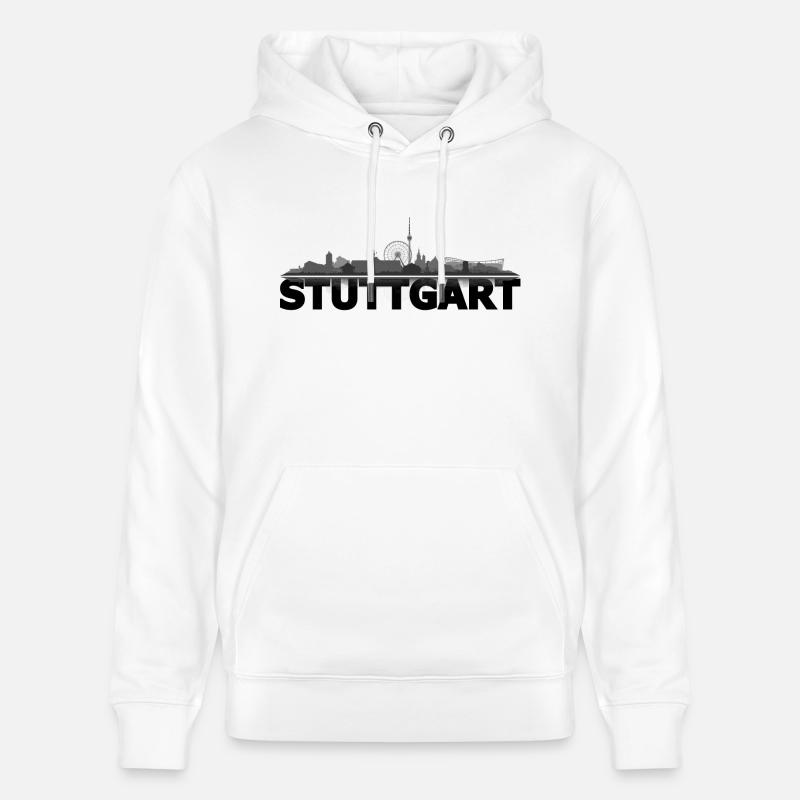 stuttgart_dunkel - Stanley/Stella Unisex Bio-Hoodie CRUISER  - Weiß