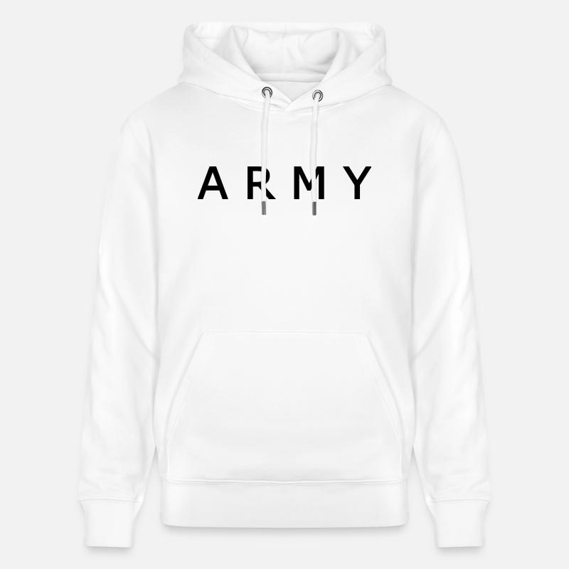 Army - Sweat à capuche bio CRUISER Stanley/Stella Unisexe - blanc