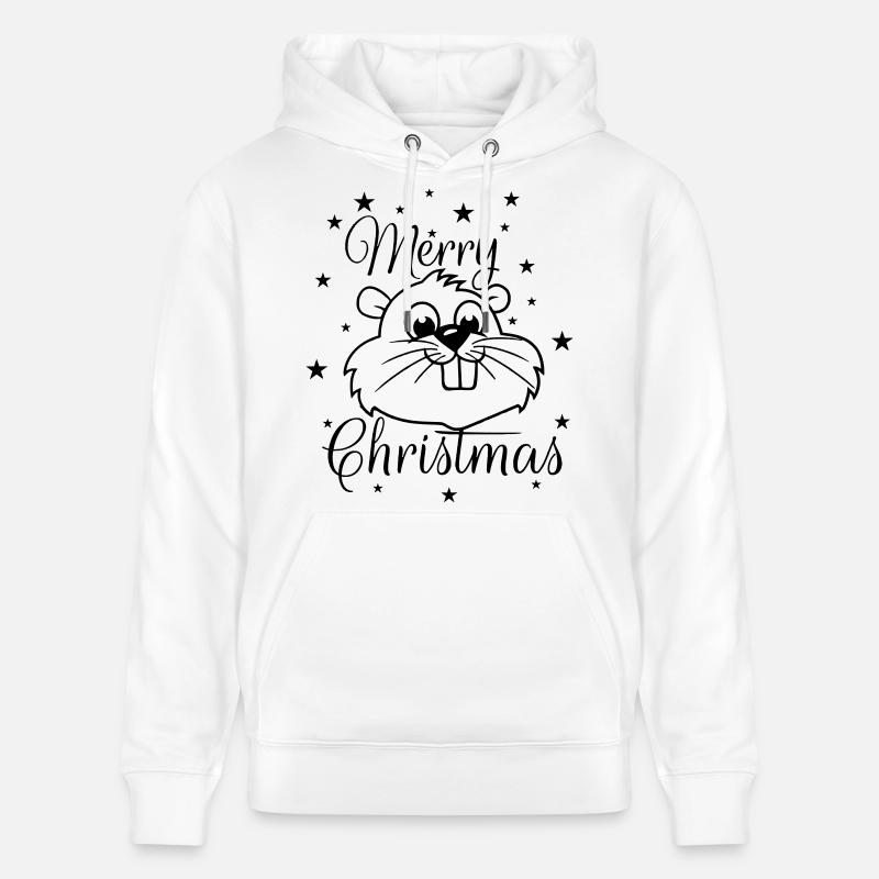 Écureuil – Joyeux Noël - Sweat à capuche bio CRUISER Stanley/Stella Unisexe - blanc