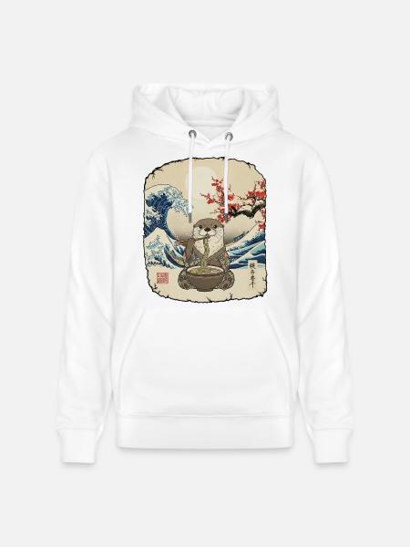 Otter Ramen Asiatisch - Stanley/Stella Unisex Bio-Hoodie CRUISER  - Weiß