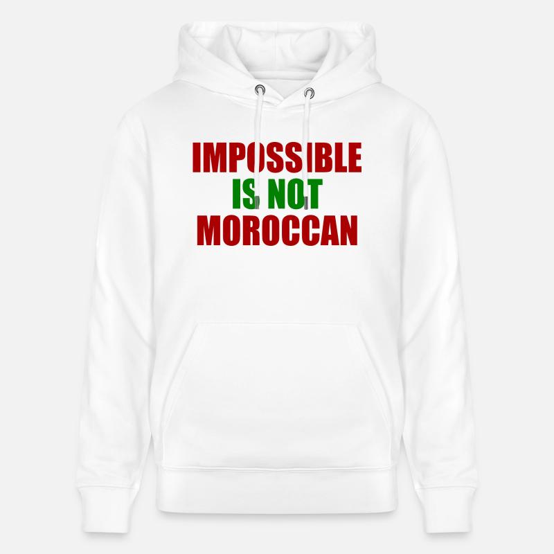 impossible is not moroccan - Sweat à capuche bio CRUISER Stanley/Stella Unisexe - blanc