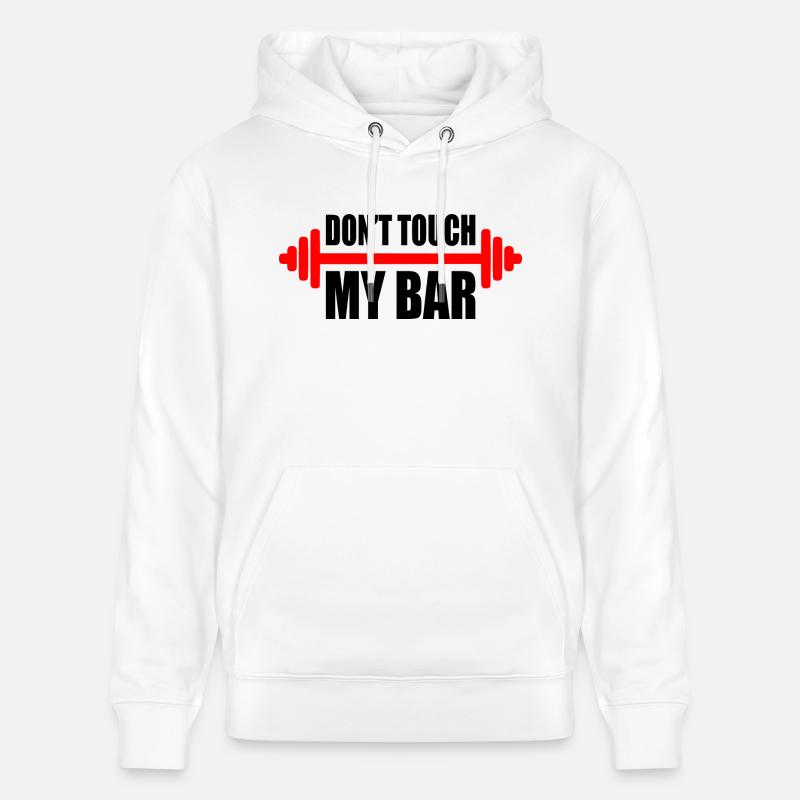d'ont touch my bar - Sweat à capuche bio CRUISER Stanley/Stella Unisexe - blanc