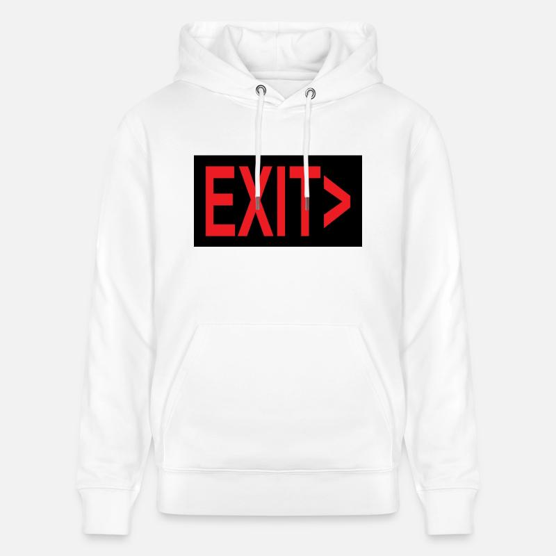 Exit / Exit / Emergency Exit - Stanley/Stella CRUISER Unisex Organic Hoodie - white