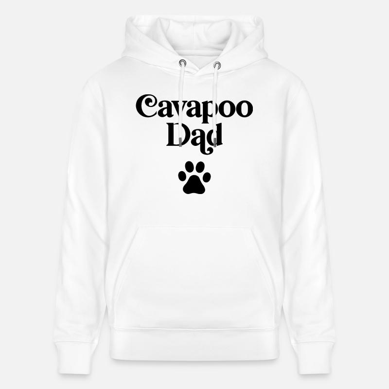 Papa Cavapoo - Sweat à capuche bio CRUISER Stanley/Stella Unisexe - blanc
