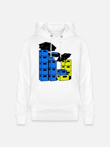 Bierkasten Kunst - Stanley/Stella Unisex Bio-Hoodie CRUISER - Weiß