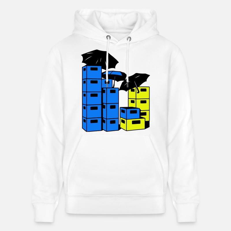 Art de la caisse de bière - Sweat à capuche bio CRUISER Stanley/Stella Unisexe - blanc