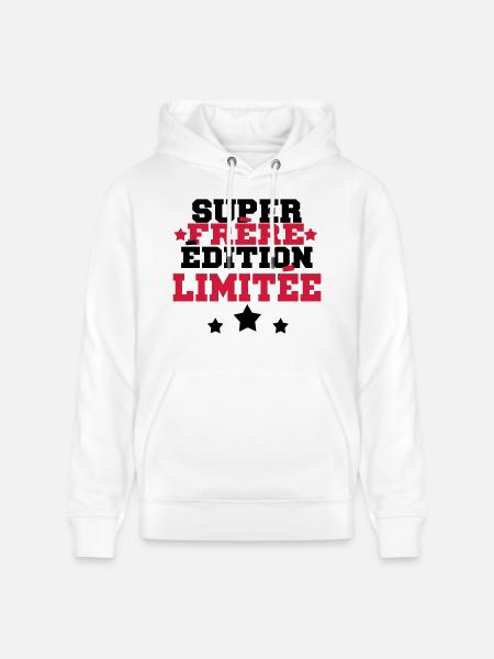super frère édition limit - Sweat à capuche bio CRUISER Stanley/Stella Unisexe - blanc