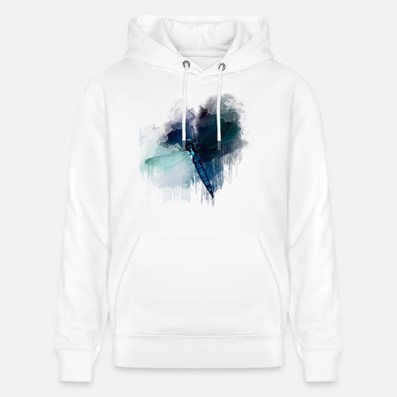 chemise cadeau libellule - Sweat à capuche bio CRUISER Stanley/Stella Unisexe - blanc