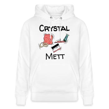 Mett - Crystal Mett - Stanley/Stella Unisex Bio-Hoodie CRUISER  - Weiß - Vorne - Alina (178cm) & Michal (187cm)