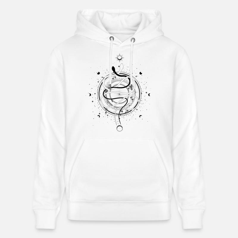 Schlangen Mondphasen Occult Wicca Goth Clothes - Stanley/Stella Unisex Bio-Hoodie CRUISER - Weiß