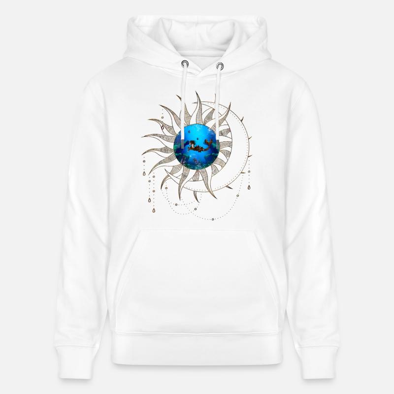 Merveilleux hippocampe steampunk sur l’océan - Sweat à capuche bio CRUISER Stanley/Stella Unisexe - blanc