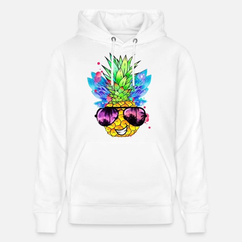 Art de l’ananas - Sweat à capuche bio CRUISER Stanley/Stella Unisexe - blanc