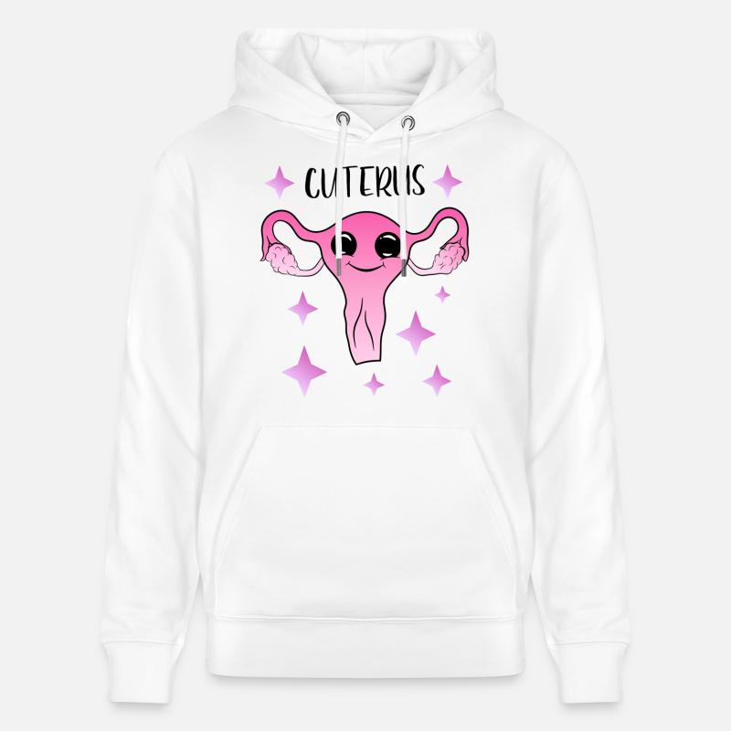 Cuterus - utérus mignon - Sweat à capuche bio CRUISER Stanley/Stella Unisexe - blanc