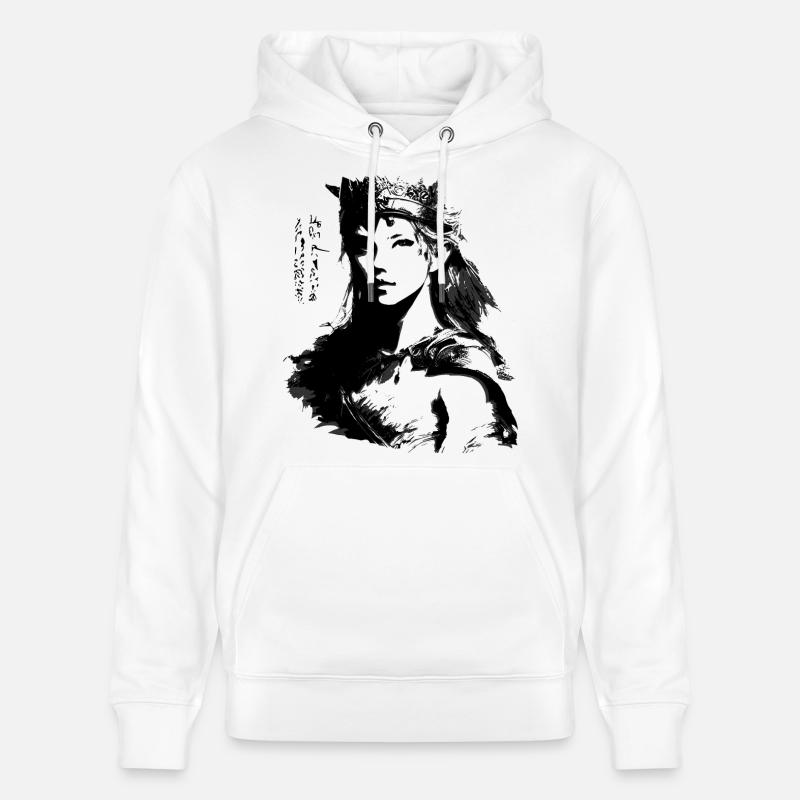 Princesse guerrière japonaise - Sweat à capuche bio CRUISER Stanley/Stella Unisexe - blanc