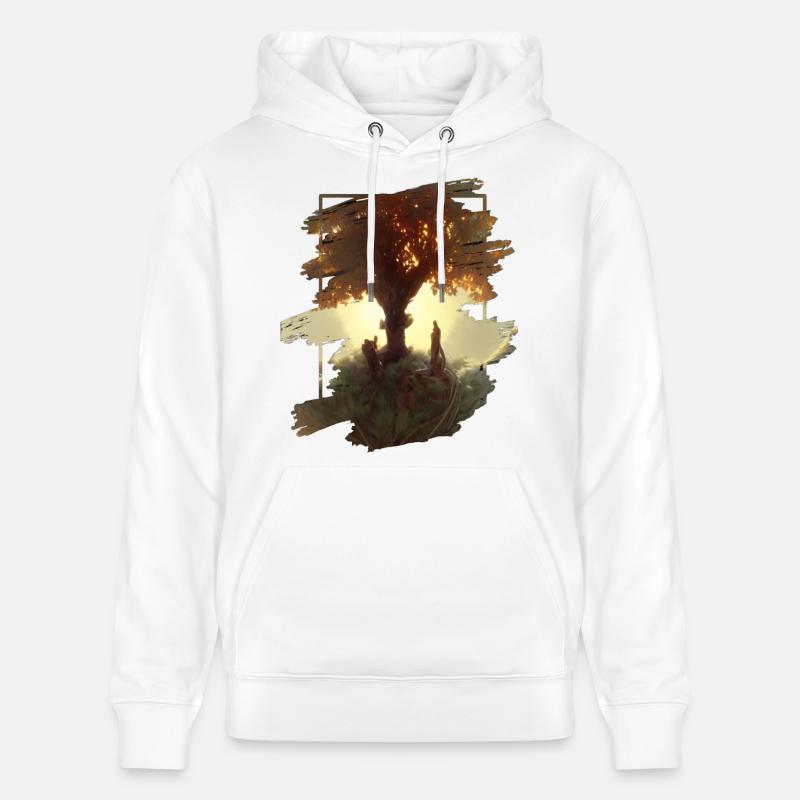Arbre de vie - Sweat à capuche bio CRUISER Stanley/Stella Unisexe - blanc