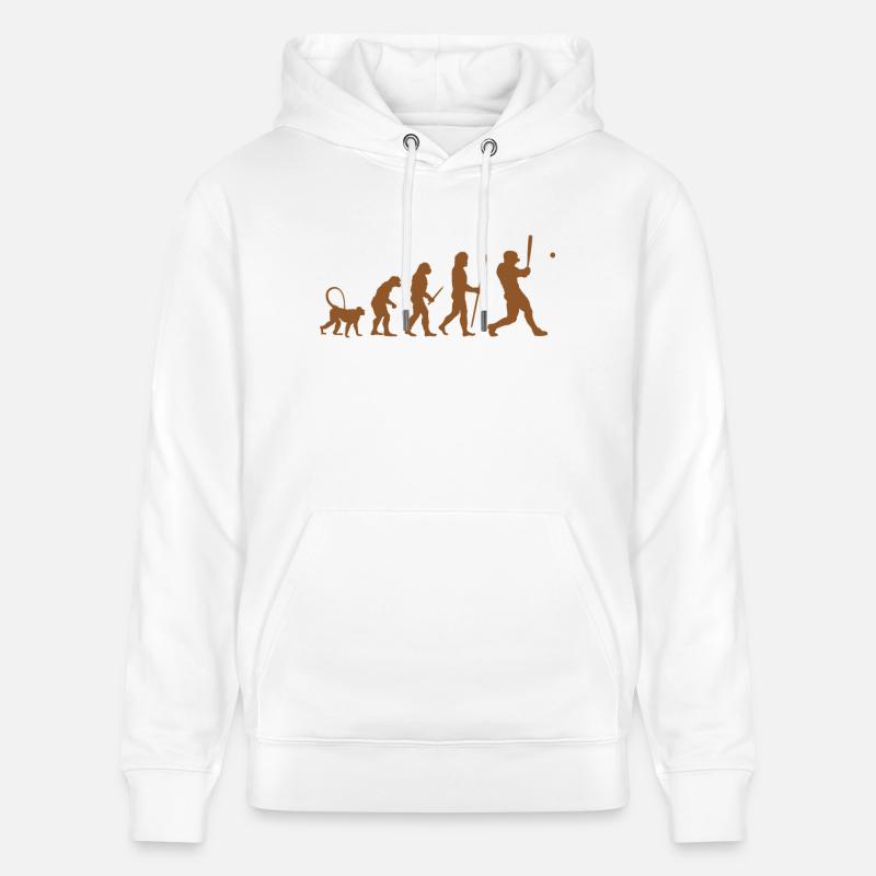 Évolution du baseball - Sweat à capuche bio CRUISER Stanley/Stella Unisexe - blanc