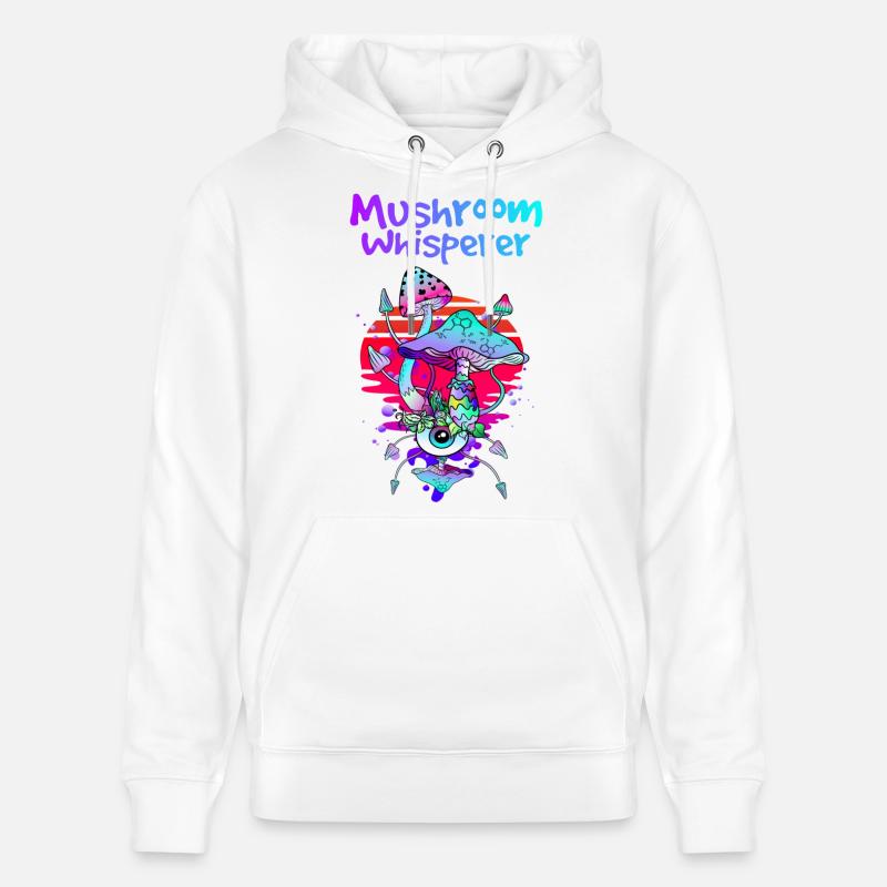 Champignons magiques Mushroom Whisperer - Sweat à capuche bio CRUISER Stanley/Stella Unisexe - blanc